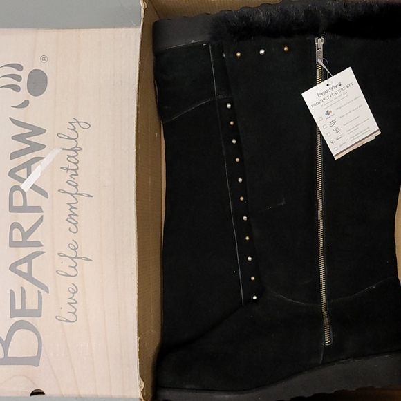 Bearpaw Shoes | New Bearpaw Dorothy Black Knee Hi Boots | Color: Black | Size: 10 | Sigaldory's Closet